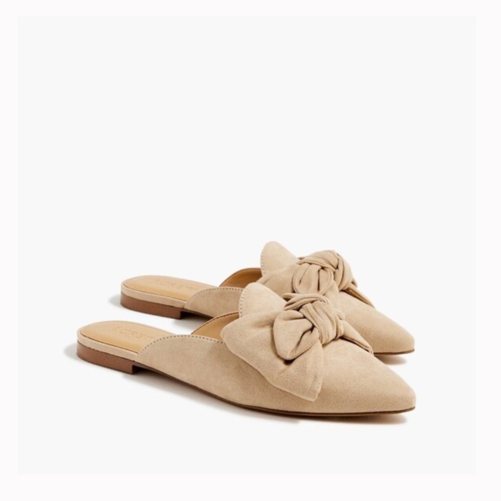J. Crew Women's Beige Bow Mules